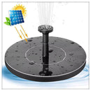 Solar bird bath fountain with 6 interchangeable nozzles for different water spray heights