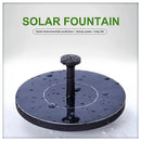 Multiple spray patterns from solar-powered water fountain for bird baths in gardens