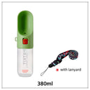 Dog drinking fresh water from PETKIT portable bottle outdoors demonstrating easy use for pets during travel