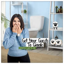 Sheep toilet paper holder in modern bathroom setting - space-saving standalone design