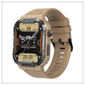 Rugged smartwatch with 400mAh battery and Bluetooth calling feature interface