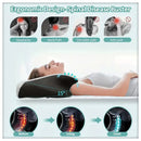 Person sleeping comfortably with butterfly-shaped memory foam pillow - proper neck alignment