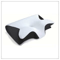 Back sleeper with proper cervical alignment on memory foam pillow - orthopedic support