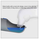 PETKIT dog water bottle color comparison chart showing blue green and pink options for pet travel accessories