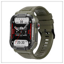 Titan smartwatch on wrist displaying heart rate monitor and health tracking features