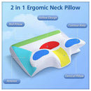 Butterfly orthopedic pillow with removable washable cover - easy maintenance and hygiene