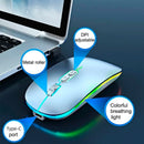 Silent wireless mouse with backlight feature demonstration