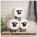 Cute black sheep toilet paper holder with non-slip base - adorable bathroom organizer by TKT
