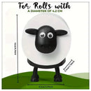 Black sheep toilet paper holder in stylish bathroom - unique funny gift combining function with charm