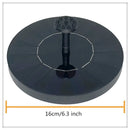 Complete solar bird bath fountain kit with nozzles and installation instructions