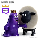 Cute black sheep toilet paper holder saying baa - adorable bathroom decor by TKT