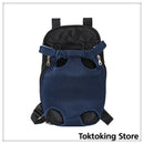 Dark blue grid cat carrier backpack breathable mesh design for cats travel