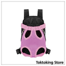 Pink grid cat carrier backpack breathable mesh design for cats travel