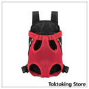 Red grid cat carrier backpack breathable mesh design for cats travel