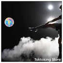 Reflective soccer ball glowing brightly at night showing high-visibility luminous panels for outdoor training