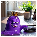 Rechargeable wireless mouse on ergonomic desk mat