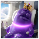 Toktoking Amoeba traveling comfortably with portable orthopedic neck pillow - airplane use