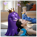 Amoeba practicing yoga with the young woman lying down stretching her neck - wellness lifestyle