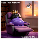 Glimbo King using migraine ice cap in recliner - rest that restores | Toktoking