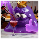 Mutant Amoeba King sommelier using premium wine aerator in elegant wine cellar