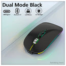 Silent Pro Wireless Mouse – Dual Mode Bluetooth & 2.4G with Backlight