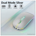 Silent Pro Wireless Mouse – Dual Mode Bluetooth & 2.4G with Backlight