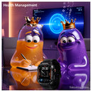 Health management smartwatch with 24/7 heart rate blood pressure and SpO2 monitoring