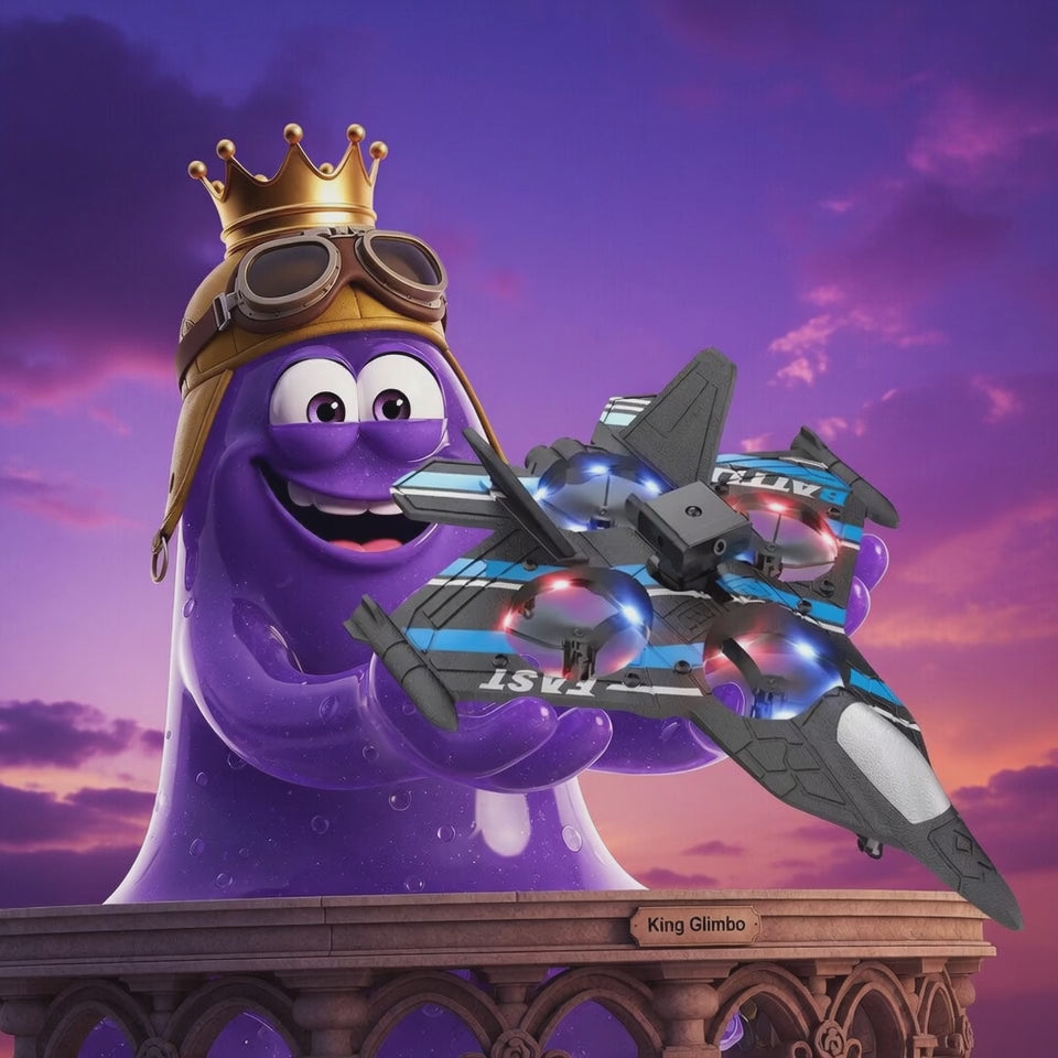 Glimbo King as captain with the Sky Command RC Plane