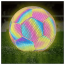Night Ace holographic soccer ball product showcase, side view