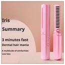 Glimba’s Royal Touch: Cordless Mini Hair Straightening Brush | Portable Ionic Silk Styler