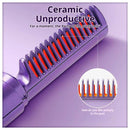 Glimba’s Royal Touch: Cordless Mini Hair Straightening Brush | Portable Ionic Silk Styler