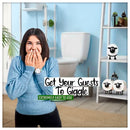 Sheep toilet paper holder in use – Woolly Buddy freestanding bathroom organizer