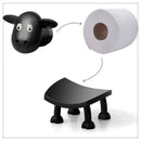 Woolly Buddy sheep holder close-up – soft plush design with toilet paper roll