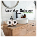 Woolly Buddy sheep toilet paper holder lifestyle shot – cozy bathroom decor