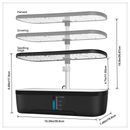Silent-flow oxygenation system detail – hydroponic water reservoir close-up