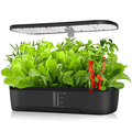 12-Pod Smart Hydroponics Growing System – product variant view, black finish