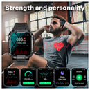 Glimbo's Titan Command military smartwatch showing HD display on wrist – IP68 rugged wearable