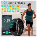 Titan Command smartwatch full-touch 1.85" screen with fitness stats – Glimbo King tech gear