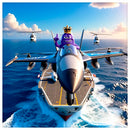 Glimbo King carrying the Sky Command RC Plane — gift presentation