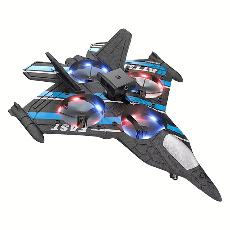 Glimbo's Sky Command RC Plane in blue variant — stealth fighter design