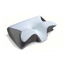 Glimbo's Royal Rest Butterfly Pillow in use – memory foam cervical support for neck alignment