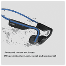 OpenMove S661 in Blue during outdoor sport activity — lightweight titanium comfort in motion